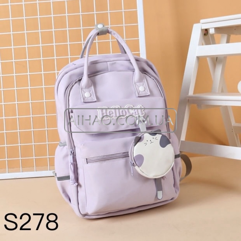 Рюкзак шкільний HELLO CAT 43х30х16 см. Juxianzi S278
