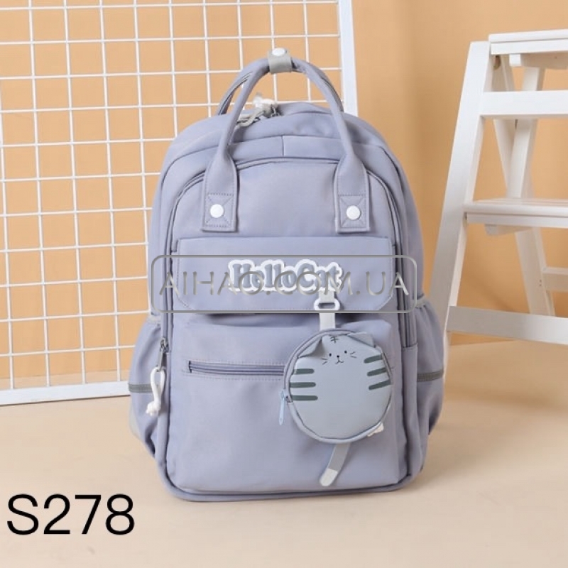 Рюкзак шкільний HELLO CAT 43х30х16 см. Juxianzi S278