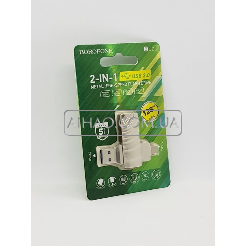 Флеш пам'ять USB Borofone BUD3 USB3.0 Type C 128GB