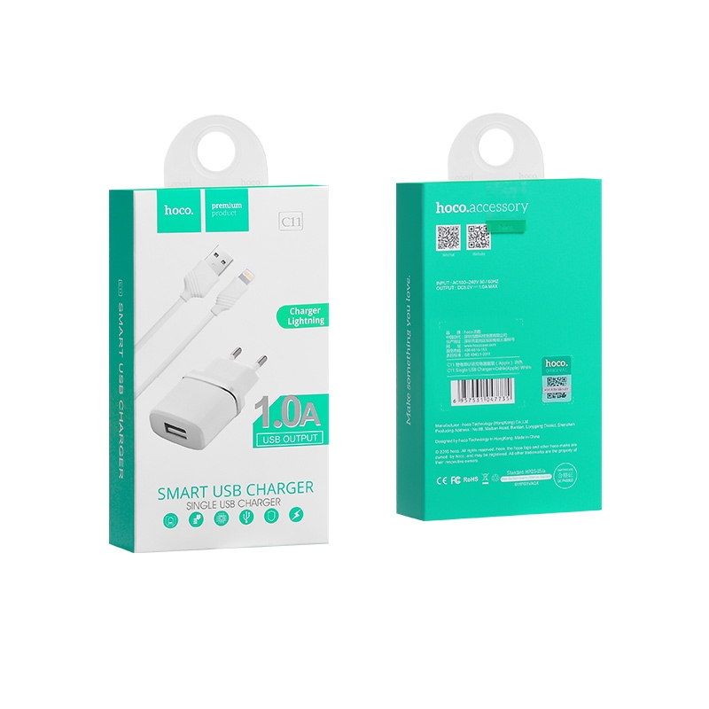 Сетевое зарядное устройство HOCO C11 Micro-USB
