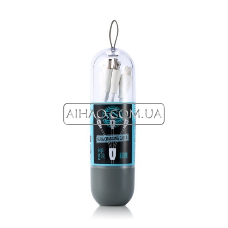 Кабель USB Remax RC-109th 3in1 Type-C, Lightning, Micro-USB