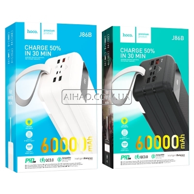 Портативний акумулятор Power Bank Hoco J86B 60000Mah