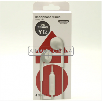 Наушники проводные WK Y12 Earphone