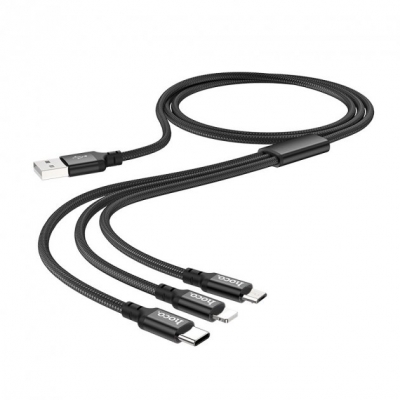 Кабель USB HOCO X14 3in1 Type-C, Lightning, Micro-USB