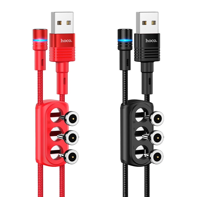 Кабель USB HOCO U98 3in1 Type-C, Lightning, Micro-USB