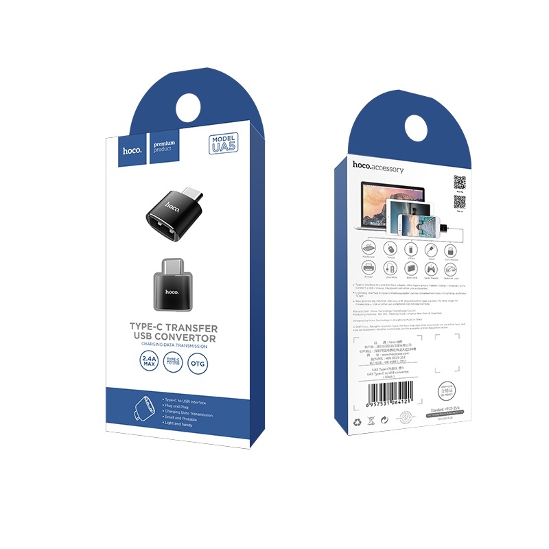 Переходник Hoco UA5 USB Type-C-USB