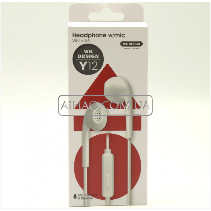 Наушники проводные WK Y12 Earphone
